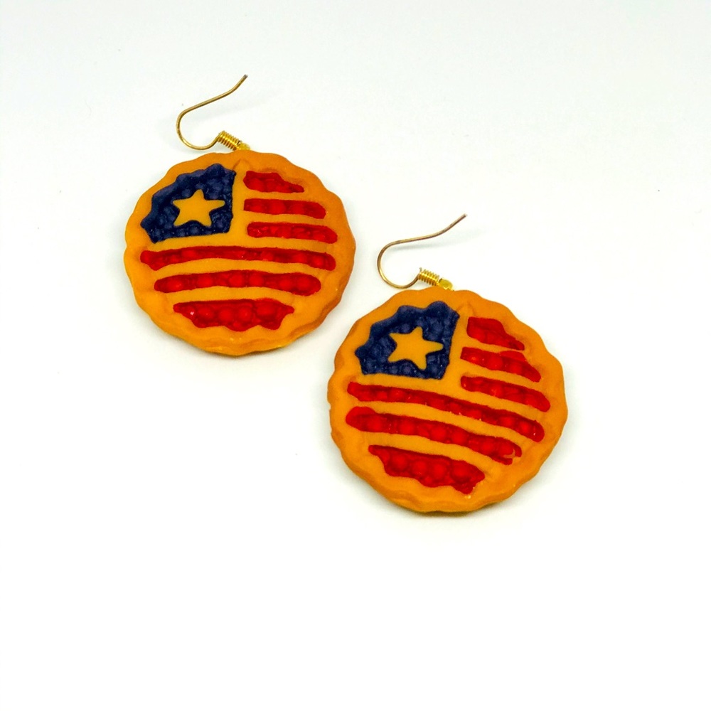 Patriotic Cherry Pie Earrings